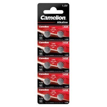 Батарейка AG8 / LR55 / LE1120 / 391 Alkaline * 10 Camelion (AG8-BP10) AG8-BP10 фото