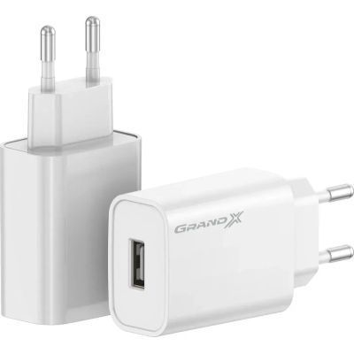 Зарядний пристрій Grand-X Quick Charge QС3.0, + cable USB -> Type C 1m white (CH-550WT) CH-550WT фото