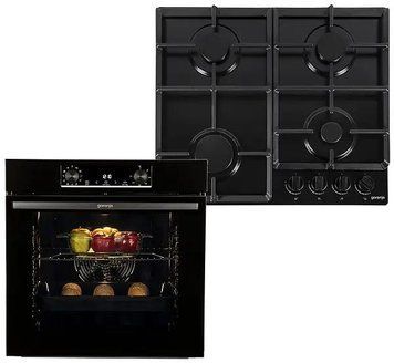 Комплект Gorenje духовка електрична BO6735E02BK + поверхня газова G641EB SET_BO6735E02BK_G641EB фото