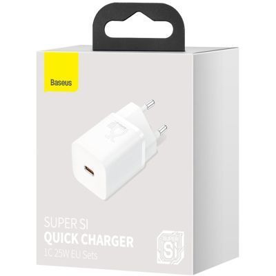 Зарядний пристрій Baseus Super Si Quick Charger 1C White (CCSP020102) CCSP020102 фото