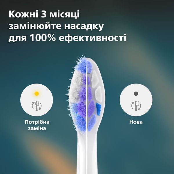 Зубна електрощітка PHILIPS HX6052/87 насадки Sensitive 2 шт HX6052/87 фото