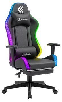 Крісло ігрове Defender Watcher RGB Black (64334) 64334 фото