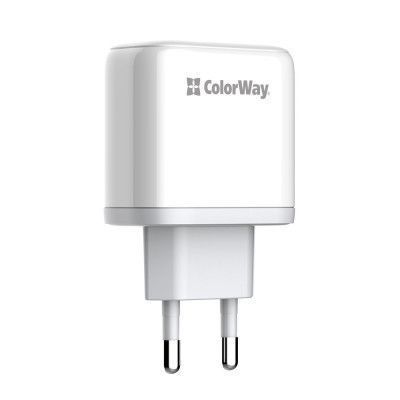 Зарядний пристрій ColorWay Power Delivery Port PPS USB (Type-C PD+ USB QC3.0) (45W) white (CW-CHS042PD-WT) CW-CHS042PD-WT фото