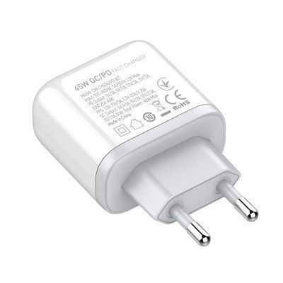 Зарядний пристрій ColorWay Power Delivery Port PPS USB (Type-C PD+ USB QC3.0) (45W) white (CW-CHS042PD-WT) CW-CHS042PD-WT фото
