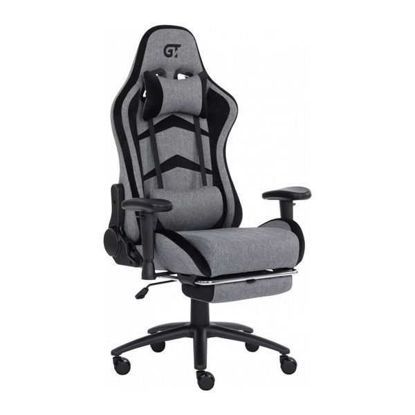 Крісло ігрове GT Racer X-2534-F Gray/Black Suede (X-2534-F Fabric Gray/Black Suede) X-2534-F Fabric Gray/Blac фото