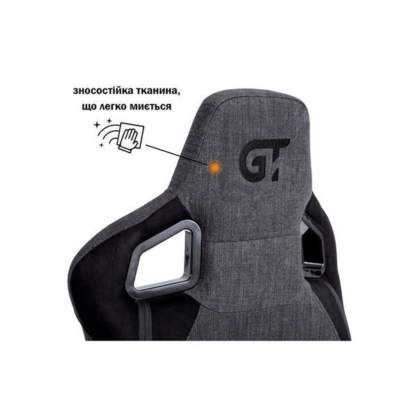 Крісло ігрове GT Racer X-8005 Dark Gray/Black Suede X-8005 Dark Gray/Black Su фото