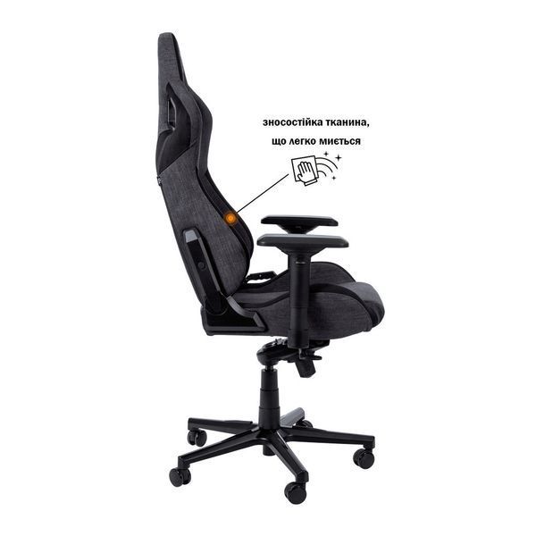 Крісло ігрове GT Racer X-8005 Dark Gray/Black Suede X-8005 Dark Gray/Black Su фото