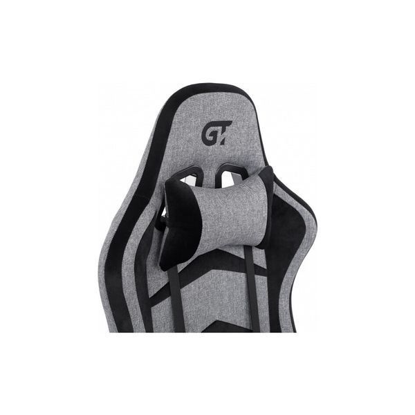 Крісло ігрове GT Racer X-2534-F Gray/Black Suede (X-2534-F Fabric Gray/Black Suede) X-2534-F Fabric Gray/Blac фото
