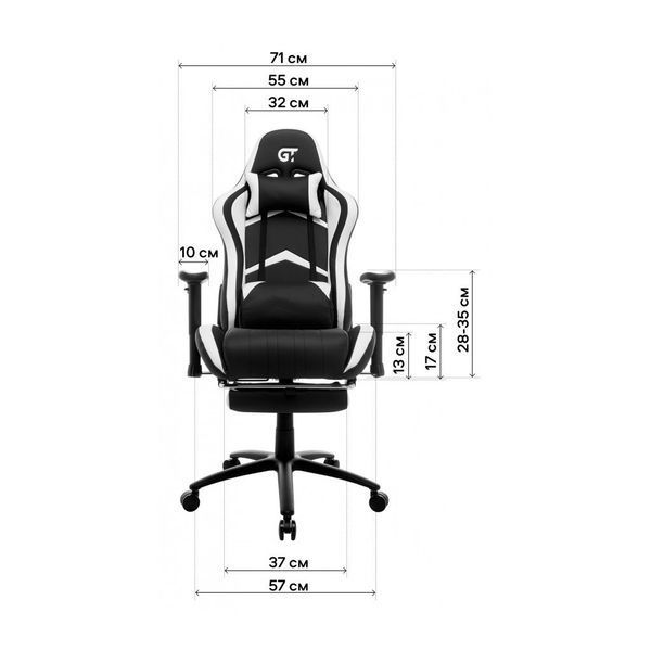 Крісло ігрове GT Racer X-2534-F Gray/Black Suede (X-2534-F Fabric Gray/Black Suede) X-2534-F Fabric Gray/Blac фото