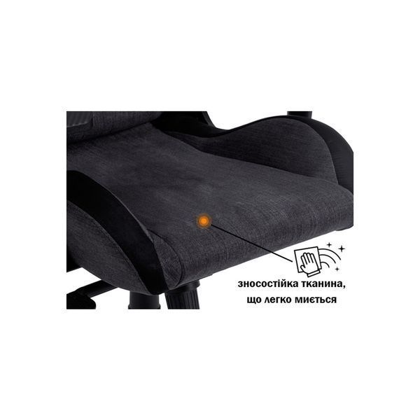 Крісло ігрове GT Racer X-8005 Dark Gray/Black Suede X-8005 Dark Gray/Black Su фото