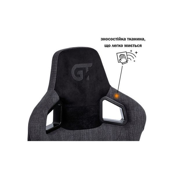 Крісло ігрове GT Racer X-8005 Dark Gray/Black Suede X-8005 Dark Gray/Black Su фото