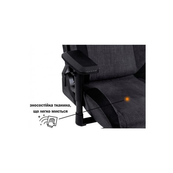 Крісло ігрове GT Racer X-8005 Dark Gray/Black Suede X-8005 Dark Gray/Black Su фото