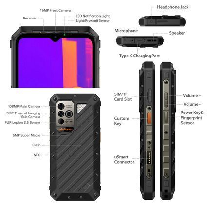 Смартфон Ulefone Power Armor 19T 12/256Gb Black 6937748735298 фото