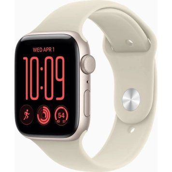 Смарт-годинник Apple Watch SE 3 2026 GPS 40mm Starlight Aluminium Case with Sand Sport Band - S/M (MJKR4RK/A) MJKR4RK/A фото