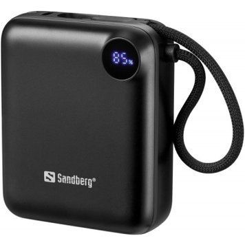 Батарея універсальна Sandberg 10000mAh PD/3.1/20W, QC/3.0, USB-C In/Out, with 2 cables USB-C (421-26) 421-26 фото