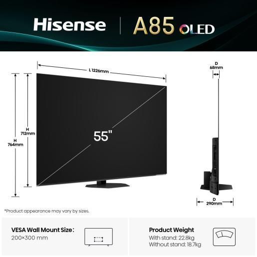 Телевізор HISENSE 55A85Q 20016931 фото