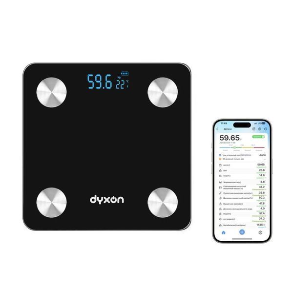 Ваги підлогові DYXON MEGASCALES 200 Black (DXNVGMGSCLS200B) DXNVGMGSCLS200B фото