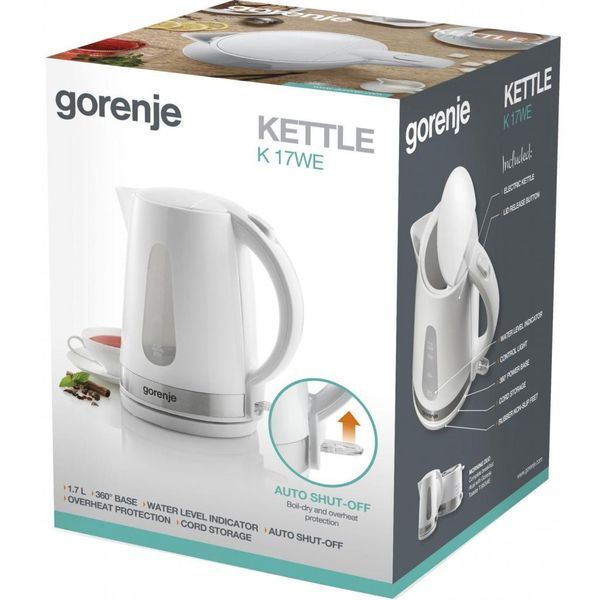 Електрочайник Gorenje K17WE K17WE фото