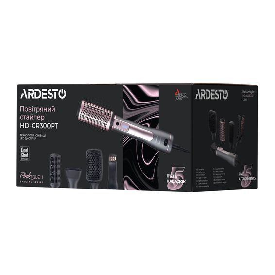 Фен-щітка Ardesto Brush Pink Touch HD-CR300PT HD-CR300PT фото