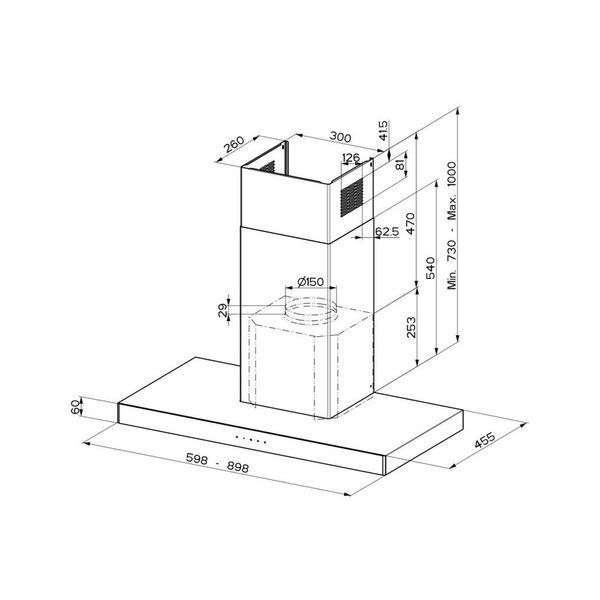 Витяжка кухонна Faber Stilo Glass Smart X/V A60 325.0617.017 фото