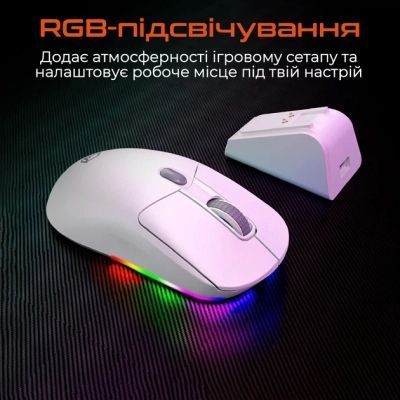 Мишка Meetion GW38 Wireless/Bluetooth/USB White (MT-GW38-B) MT-GW38-B фото
