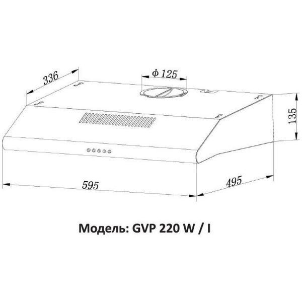 Витяжка кухонна Grunhelm GVP 220 W GVP 220 W фото