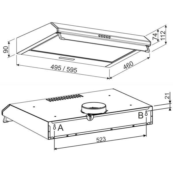 Витяжка кухонна Jantar PHT I LED 50 BR PHT I LED 50 BR фото