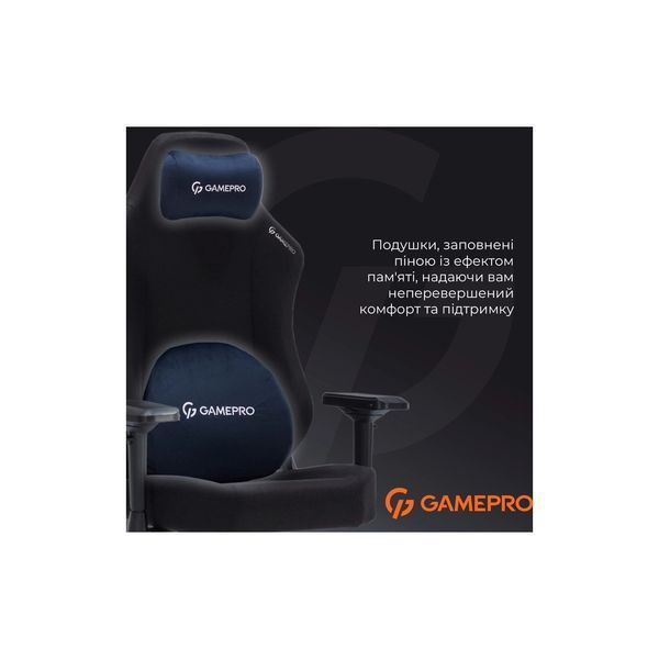 Крісло ігрове GamePro FGC750B Size L Fabric Black (FGC750B) FGC750B фото
