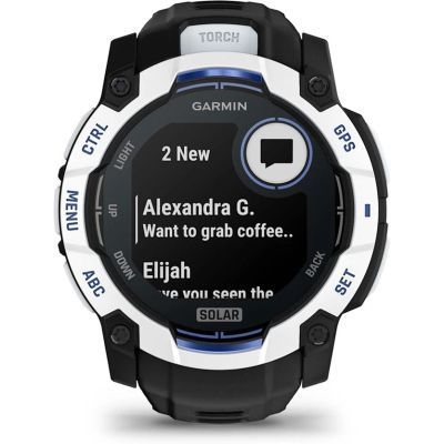 Смарт-годинник Garmin Instinct 3, 50mm, Solar, Whitestone with Black Band, GPS смарт-годинник (010-02935-03) 010-02935-03 фото