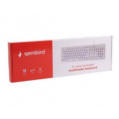 Клавіатура Gembird KB-UML3-01-W-UA USB White (KB-UML3-01-W-UA) KB-UML3-01-W-UA фото
