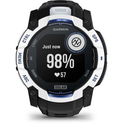 Смарт-годинник Garmin Instinct 3, 50mm, Solar, Whitestone with Black Band, GPS смарт-годинник (010-02935-03) 010-02935-03 фото
