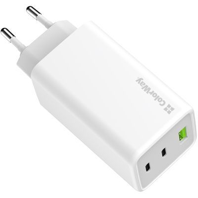 Зарядний пристрій ColorWay C101B GaN Mini 100W PD PPS 2xUSB-C + USB-A white (CW-CHS061PD-WT) CW-CHS061PD-WT фото