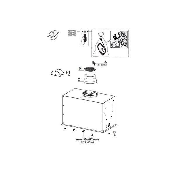 Витяжка кухонна Franke Box Flush EVO FBFE BK 305.0665.365 фото