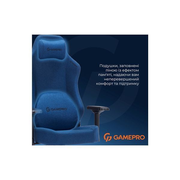 Крісло ігрове GamePro FGC750DB Size L Fabric Dark Blue (FGC750DB) FGC750DB фото