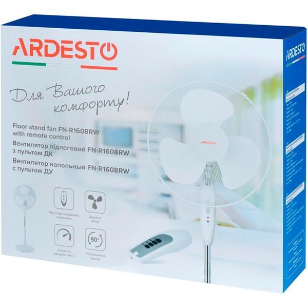 Вентилятор ARDESTO підлоговий FN-R1608RW FN-R1608RW фото