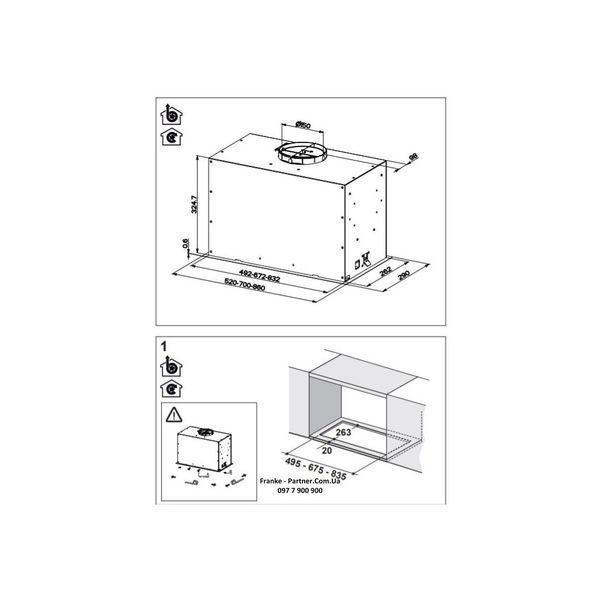 Витяжка кухонна Franke Box Flush EVO FBFE BK 305.0665.365 фото