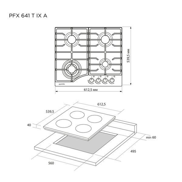 Варочна поверхня Pyramida PFX 641 T IX A PFX 641 T IX A фото