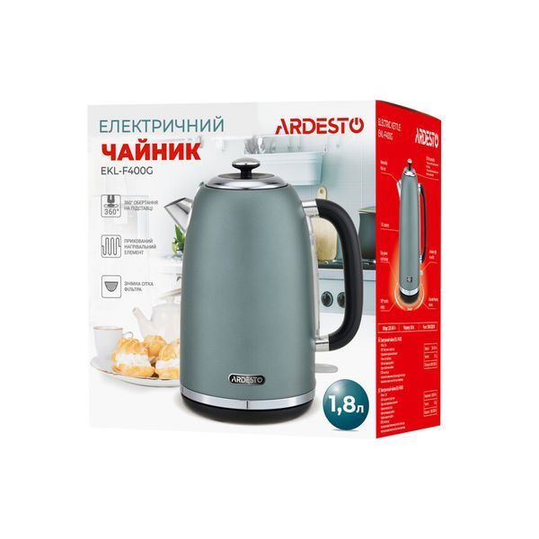 Електрочайник Ardesto Mint Harmony EKL-F400G EKL-F400G фото
