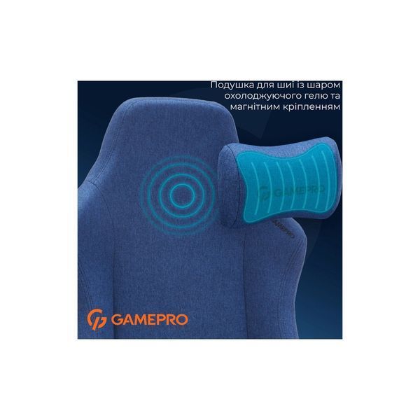 Крісло ігрове GamePro FGC750DB Size L Fabric Dark Blue (FGC750DB) FGC750DB фото