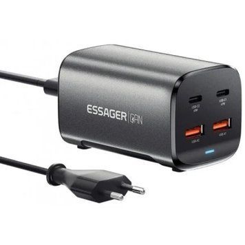 Зарядний пристрій Essager 2xUSB-C + 2xUSB 67W GaN (ECT2AC-JYB0G-Z) ECT2AC-JYB0G-Z фото