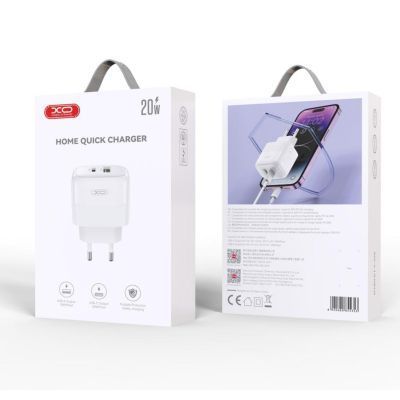 Зарядний пристрій XO 1xUSB QC3.0 + 1xUSB-C PD20W (XO-QC37) XO-QC37 фото