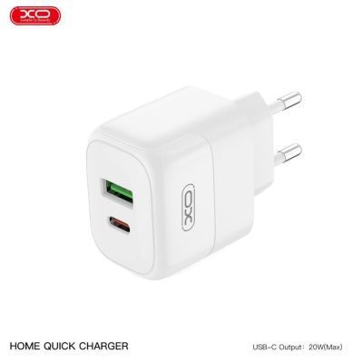 Зарядний пристрій XO 1xUSB QC3.0 + 1xUSB-C PD20W (XO-QC37) XO-QC37 фото