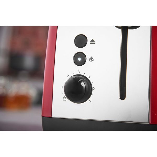 Тостер Russell Hobbs Colours Plus 1600Вт, підігрів, розморожування, метал., червоний 26554-56 фото