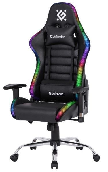 Крісло ігрове Defender Ultimate RGB Black (64355) 64355 фото