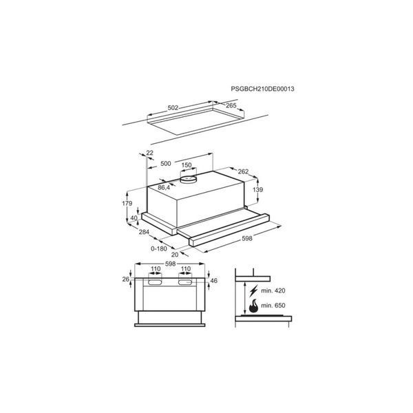 Витяжка кухонна Electrolux LFP326FB LFP326FB фото