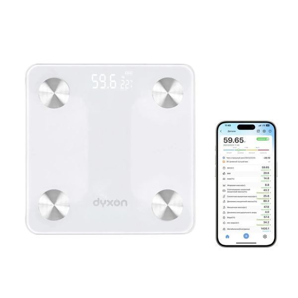 Ваги підлогові DYXON MEGASCALES 200 White (DXNVGMGSCLS200W) DXNVGMGSCLS200W фото