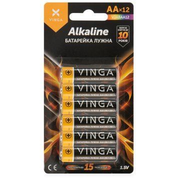Батарейка AA LR6 Alkaline 12pcs Blister Vinga (VJABAA12) VJABAA12 фото