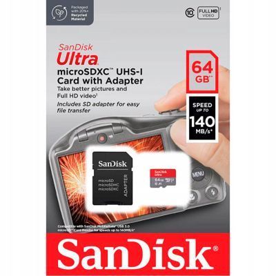 Карта пам'яті SanDisk 64GB microSD Class 10 A1 R-140 (SDSQUAB-064G-GN6IA) SDSQUAB-064G-GN6IA фото
