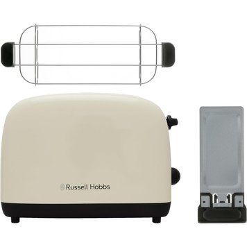 Тостер Russell Hobbs Colours Plus 1600Вт, підігрів, розморожування, метал., бежевий 26551-56 фото