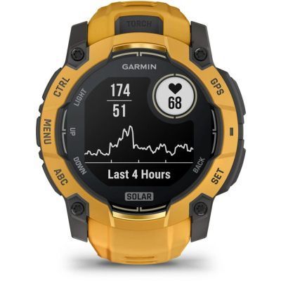 Смарт-годинник Garmin Instinct 3, 50mm, Solar, Sunburst/Gray, Sunburst/Gray Band, GPS смарт-годинник (010-02935-02) 010-02935-02 фото